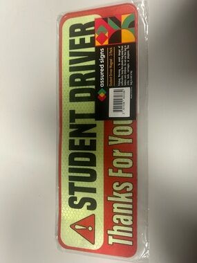 Student Driver Thank You Magnetic Sign - Red